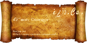 Ámon Csongor névjegykártya