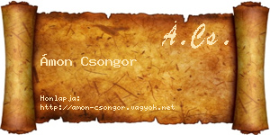 Ámon Csongor névjegykártya