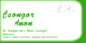 csongor amon business card