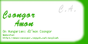 csongor amon business card